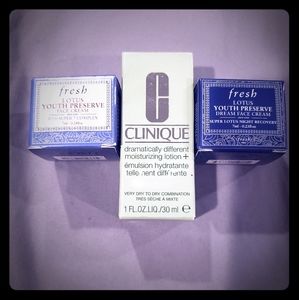 Clinique Moisturizing Lotion &  Fresh Face Cream